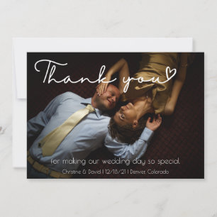 Cartões de agradecimentos de Casamento Elegante co