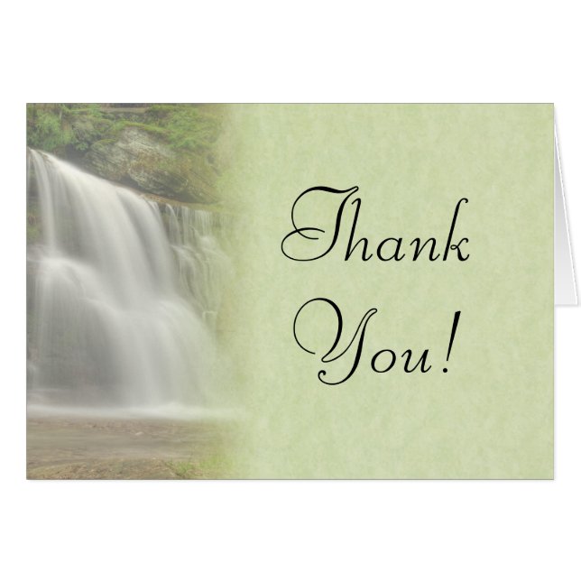 Cartões de agradecimentos de Casamento em Cascata (Frente horizontal)