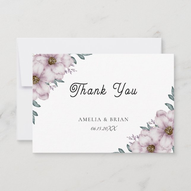 Cartões de agradecimentos de Casamento Eucalyptus  (Frente)