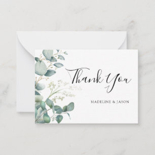 CARTÕES DE AGRADECIMENTOS de Casamento Eucalyptus