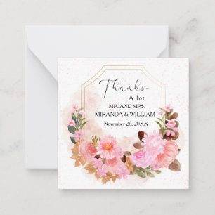 Cartões de agradecimentos de Casamento Floral Boho