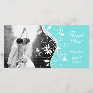 Cartões de agradecimentos de Casamento Floral Bran