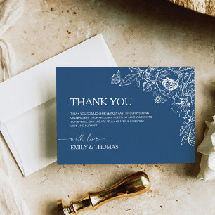 Cartões de agradecimentos de Casamento Floral Chin