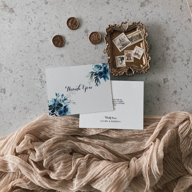 Cartões de agradecimentos de Casamento Floral Clás (Criador carregado)