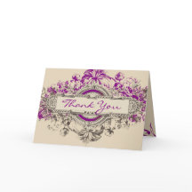 Cartões de agradecimentos De Casamento Floral Da C