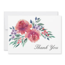 Cartões de agradecimentos de Casamento Floral de A