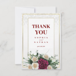 Cartões de agradecimentos de Casamento Floral de F