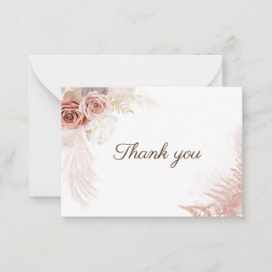 Cartões de agradecimentos De Casamento Floral De G