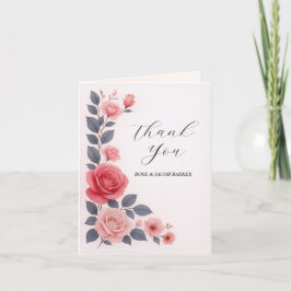 Cartões de agradecimentos De Casamento Floral De R