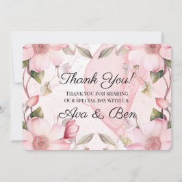 Cartões de agradecimentos De Casamento Floral De T