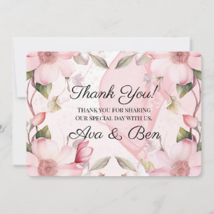 Cartões de agradecimentos De Casamento Floral De T