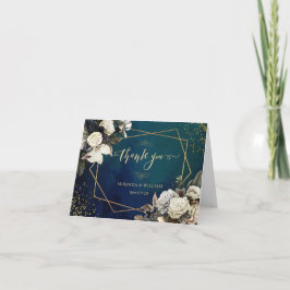 Cartões de agradecimentos de Casamento Floral Dour