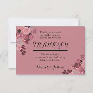 Cartões de agradecimentos de Casamento Floral Dus