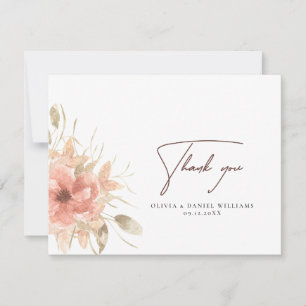 Cartões de agradecimentos de Casamento Floral Dust
