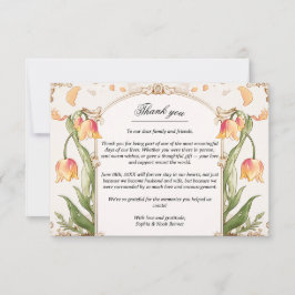 Cartões de agradecimentos de Casamento Floral e Do