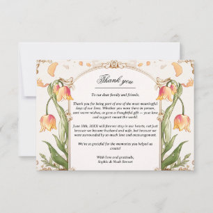Cartões de agradecimentos de Casamento Floral e Do