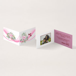 Cartões de agradecimentos de Casamento Floral e On