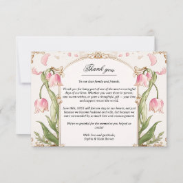 Cartões de agradecimentos de Casamento Floral e Ve