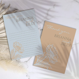 Cartões de agradecimentos de Casamento Floral Mini