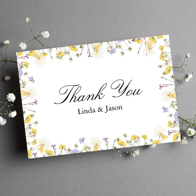 Cartões de agradecimentos de Casamento Floral Russ (Criador carregado)