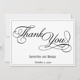 Cartões de agradecimentos de Casamento Formal Bran