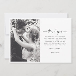 Cartões de agradecimentos de Casamento Fotográfico