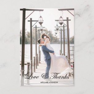Cartões de agradecimentos de Casamento Fotográfico