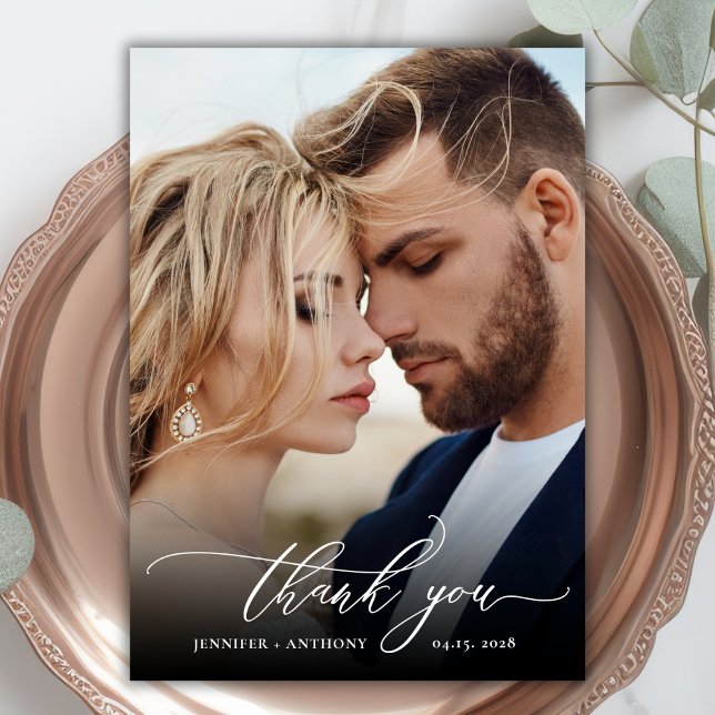 Cartões de agradecimentos de Casamento Fotográfico (Criador carregado)