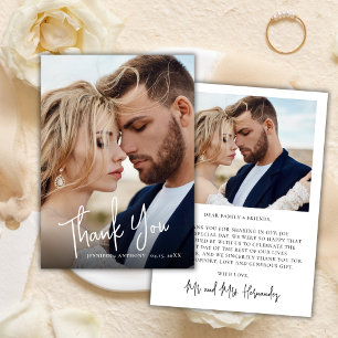 Cartões de agradecimentos de Casamento Fotográfico