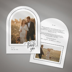 Cartões de agradecimentos de Casamento Fotográfico