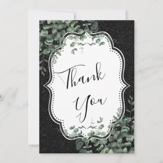 Cartões de agradecimentos de Casamento Glitter Pre