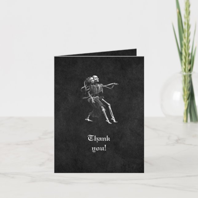 Cartões de agradecimentos de casamento gótico de h (Frente)