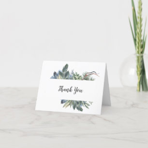 Cartões de agradecimentos de Casamento Greenery de