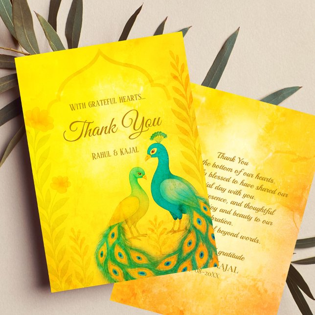 Cartões de agradecimentos de Casamento Índio Flora (Criador carregado)