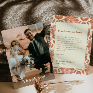 Cartões de agradecimentos de Casamento Laranja ins