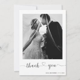 Cartões de agradecimentos de Casamento Minimalista