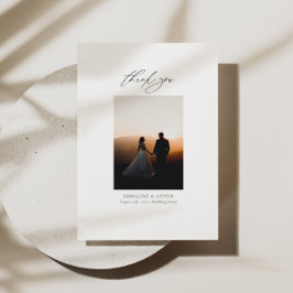 Cartões de agradecimentos de Casamento Minimalista