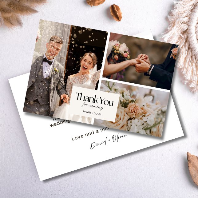 Cartões de agradecimentos de Casamento Minimalista (Criador carregado)