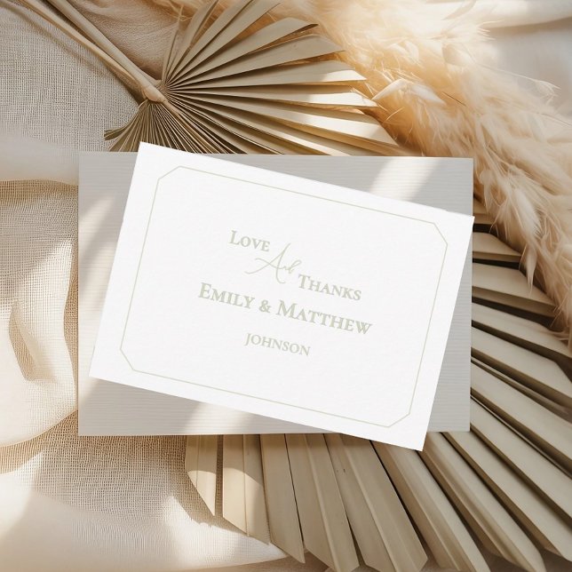 Cartões de agradecimentos de Casamento Minimalista (Criador carregado)