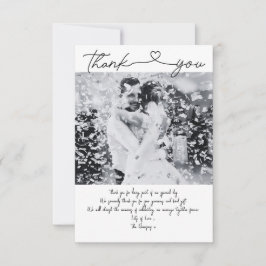 Cartões de agradecimentos de Casamento Minimalista