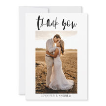 Cartões de agradecimentos de Casamento Minimalista