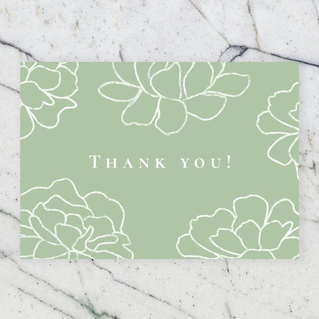 Cartões de agradecimentos de Casamento Moderno Bot (Criador carregado)