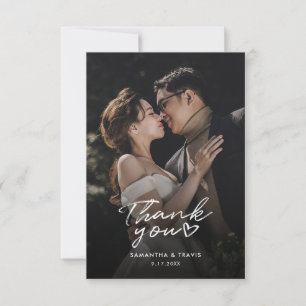 Cartões de agradecimentos de Casamento Moderno da