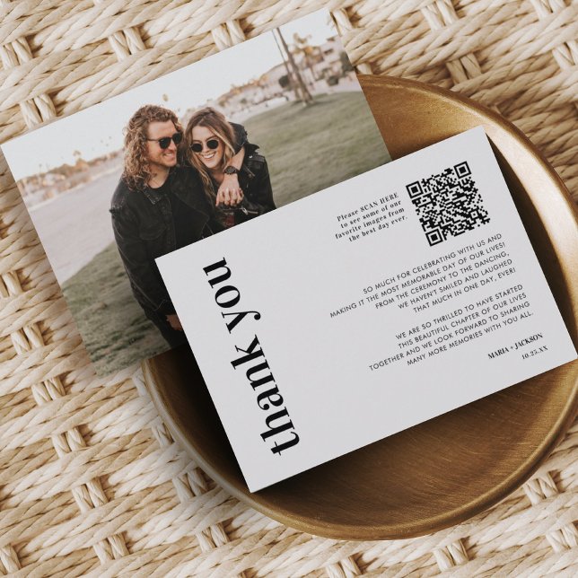 Cartões de agradecimentos de Casamento Negrito do  (Criador carregado)