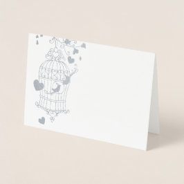 Cartões de agradecimentos de casamento para aves d