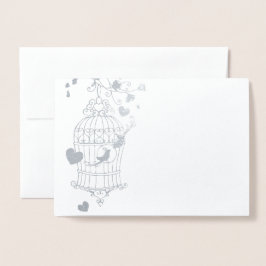 Cartões de agradecimentos de casamento para aves d