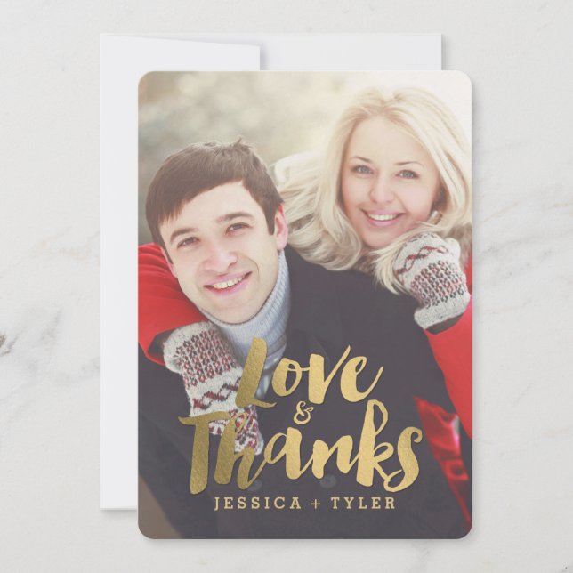 Cartões de agradecimentos de Casamento Promessa Br (Frente)