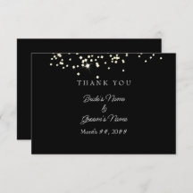 Cartões de agradecimentos de Casamento Rinestones