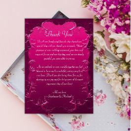 Cartões de agradecimentos de Casamento Rosa de Roc