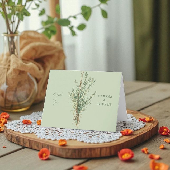 Cartões de agradecimentos de Casamento Rosemary Co (Criador carregado)